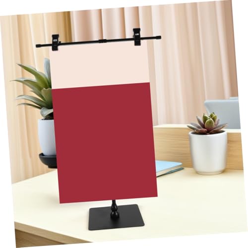 Tableau de menu et support de panneau en forme de T noir pour affichage de table - 7