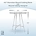 Econoco 42-Inch Folding Round Garment Rack, Adjustable 46–66″ Height Retail Display, Chrome Finish