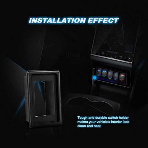 Image of Nilight LED Light Bar Rocker Switch Holder Panel Switch Holder Housing Kit ABS Plastic Black Automotive Mount Toggle Switch Housing,1PCS Switch Panel (90011A)