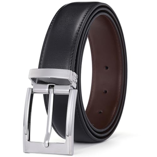 Ceinture en cuir de vache pour homme avec boucle ardillon classique chic