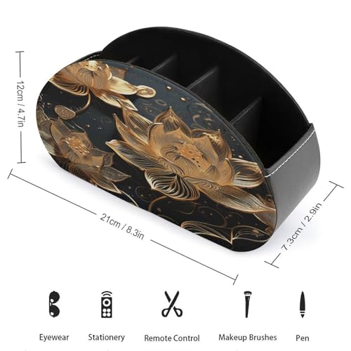 Support de télécommande en cuir bohème à 5 compartiments pour table de chevet