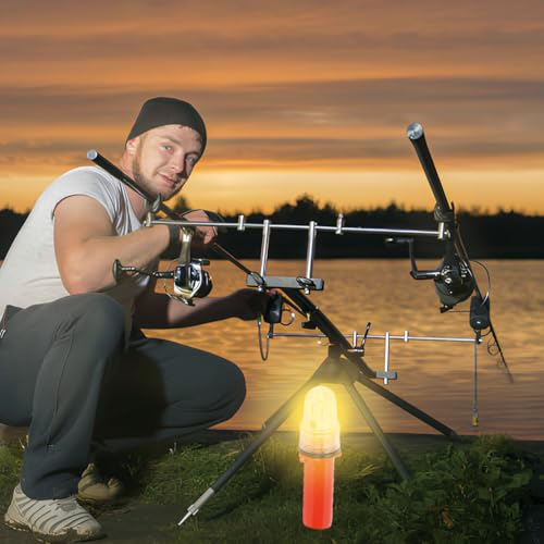 Safety Beacon Light, Boat Flares Kayak Navigation Lights Emergency Flares Warning Flashing Bar Electronic Visual Distress Signal Bait Lure Lamp for Paddles Pontoon Kayaking Marine Pontoon Ship(red)
