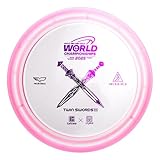 Yikun Twin Swords Understable Distance Driver|Pro Worlds 2025 Limited Edition|Beginner-Friendly Max-Distance Disc| Wind-Resistant & Easy-Glide Control|PDGA Approved 170-176g(Pro Wolds Pink)