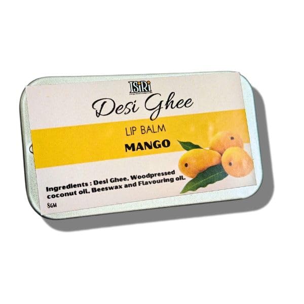 Isiri Farms I All NAtural Lip Balm I A2 Ghee and Coconut Oil Based I Safe for Children (Mango)-picture-40