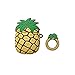Produktbild Miagon für Airpods Hülle,3D Cartoon Weiche Silikon Fruits Hülle Kawaii Keychain Hülle für Mädchen Kinder Jungen für Apple Airpods 1 & 2,Ananas 2