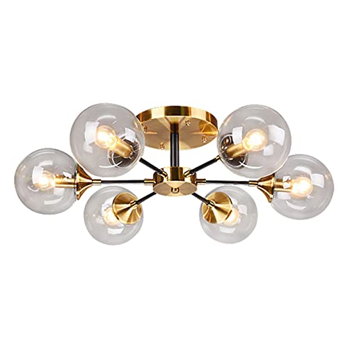 Plafonnier moderne style rustique doré pour éclairer un couloir sombre