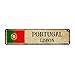Produktbild WoGuangis Portugal Souvenir Vintage Metall Blechschilder Lissabon Aluminium Schild Landflagge Stadt Souvenir Aluminium Kunst Schilder Qualität Aluminium Schild für Veranda Outdoor Schlafzimmer 30,5 x