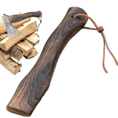 Poignée De Remplacement De Hache – Poignée De Hachette De Camping En Bois | Manche De Hache Ergonomique | Poignée De Hachette Avec Trou De Suspension | Haches De Jardinage À Poignée Solide Pour Utilli