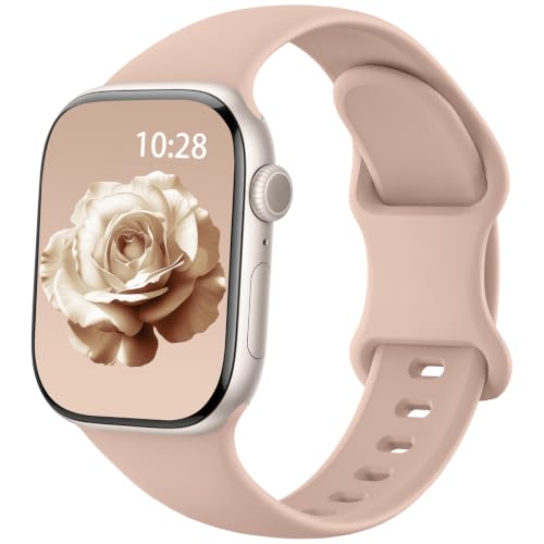 Image of Silicone Sport Band Compatible with Apple Watch Bands for Women Men