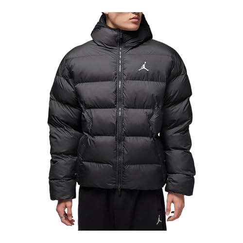 Nike Jordan Brooklyn Mens Therma-FIT Puffer Jacket (Black/White) Size XX-Large