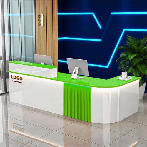 Reception Desk with Counterr, Lockable Drawers and Storage,Shopping Mall Office Cashier Receptionist Desk for Receptionists in Offices, Retail Stores, Lobbies, Shops