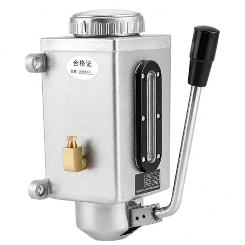 Image of AUNMAS Manual Lubrication Pump 500CC with Dual Outlet, CNC Machine Oil Pump for Milling Drilling Cutting Equipment