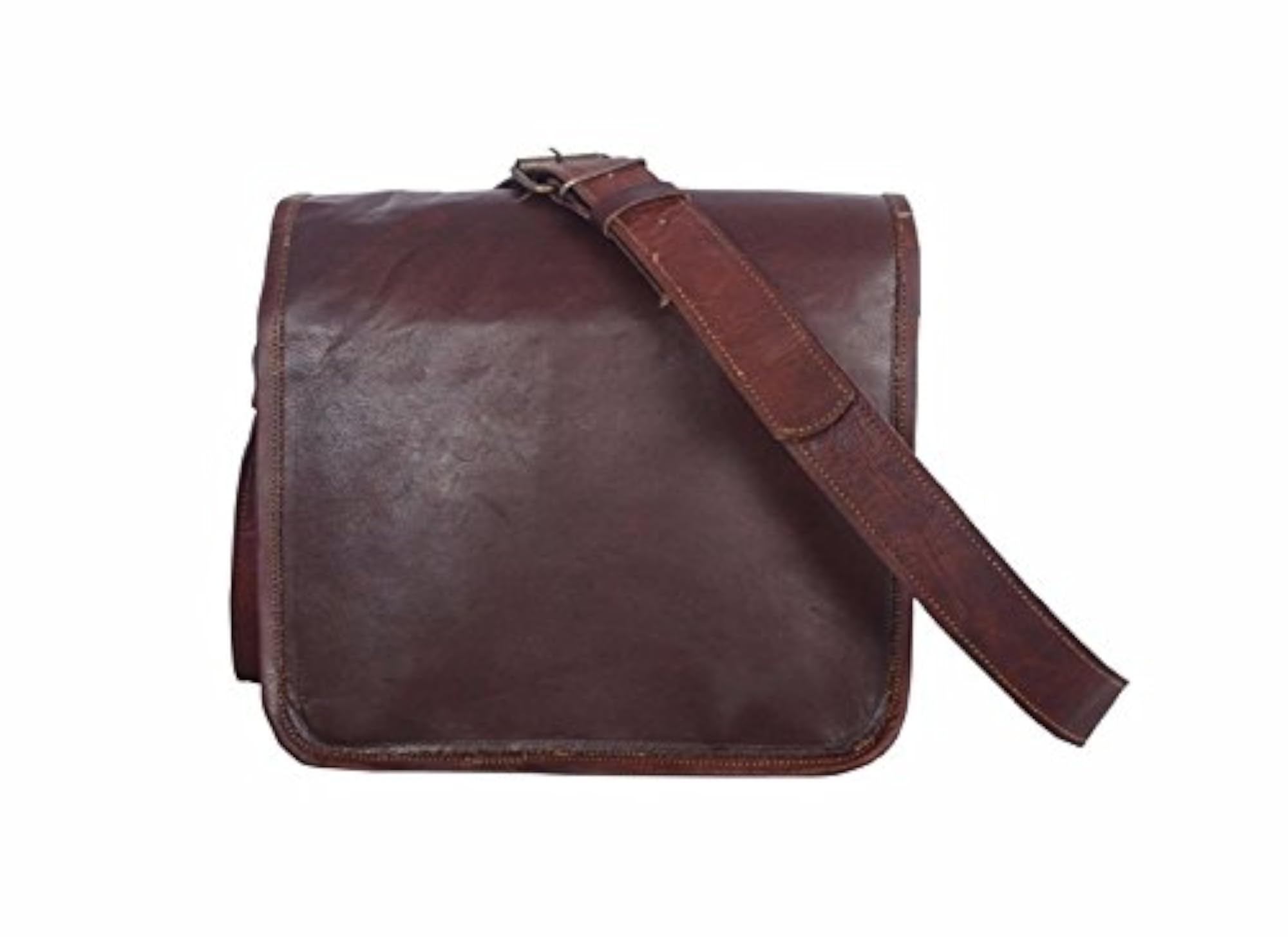 Brown Leather Sling Messenger Bag for Unisex