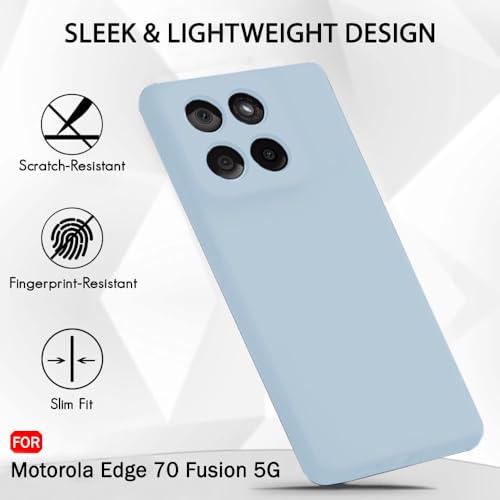 Image of TheGiftKart Genuine Liquid Silicone Back Cover Case for Motorola Moto Edge 70 Fusion 5G | Soft Micro-Fibre Lining Inside | Camera Protection Bump | Shockproof Back Cover Case (Silicone, Country Air)