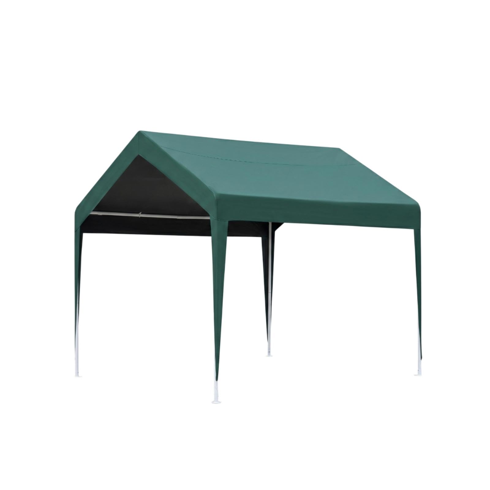 Square Canopy Tent Galvanized Steel Peaked Roof Canopy Tent Sun-Blocking 3x3m Dark Green-image-29