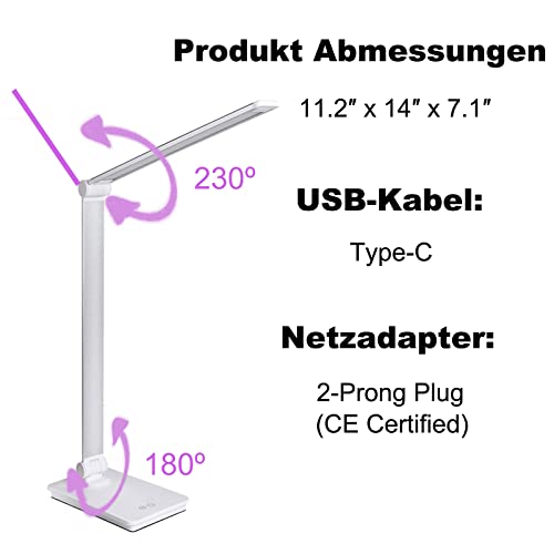 Lampada da scrivania, lampada a LED 5 colori 3