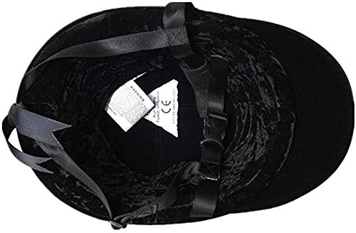TentHome Bomba Equitazione Traspirante Casco da equitazione Confortevole in Velluto Nero, Unisex