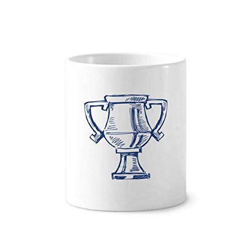 Gobelet céramique bleu football finition soignée blanche de 350ml pour une décoration élégante