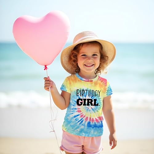 Image of Birthday Girl Shirt Toddler T-Shirt Kid Birthday Party Outfit Tee Gift for Girls 1st 2nd 3rd 4th 5th 6th 7th 8th Tops