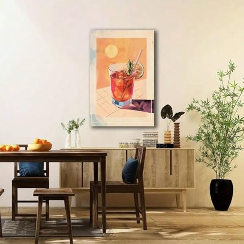 Décoration murale rétro cocktail pour une cuisine élégante - 3