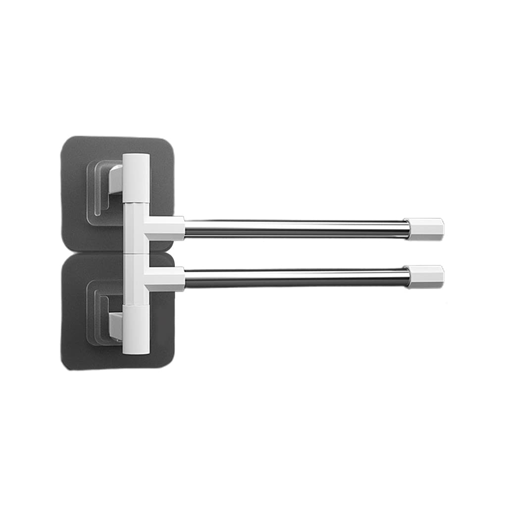 kxnps Towel Rack Wall Mounted Towel Bar Swivel Towel Rack Stainless Steel Towel Hanger 180° Rotation Space Saving Towel Rack for Bathroom