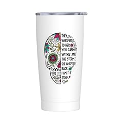 White-I Am The Storm Sugar Skull