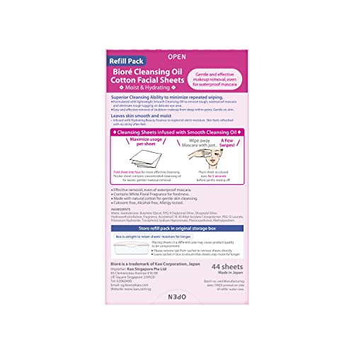 Lenço Umedecido Demaquilante Bioré – Make Up Remover 44Un