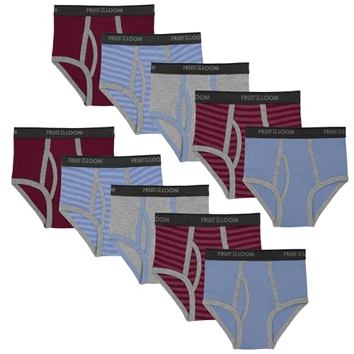 Image of Fruit of the Loom Boys' Tag Free Cotton Briefs Underwear (Assorted Colors)