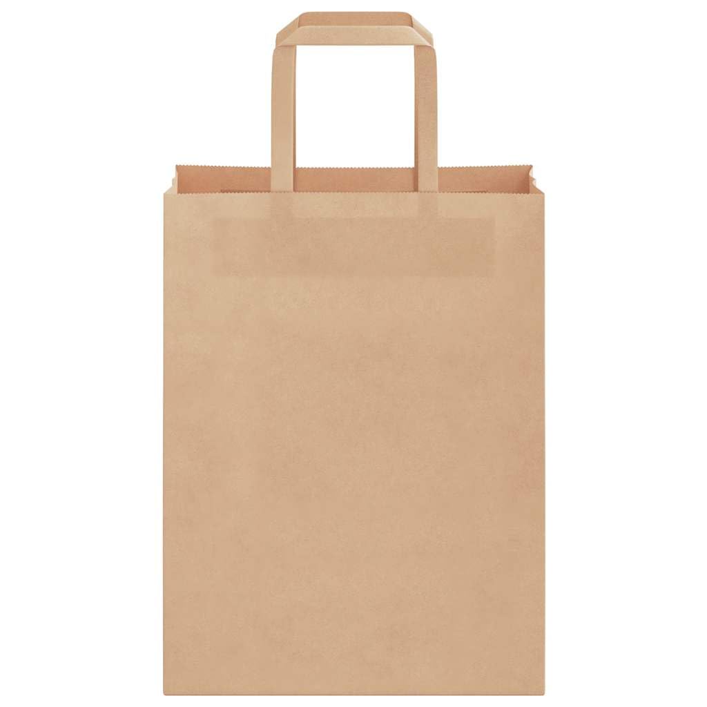 Sacchetti di carta 50 pezzi con manici marroni 21x11x28 cm Kraft