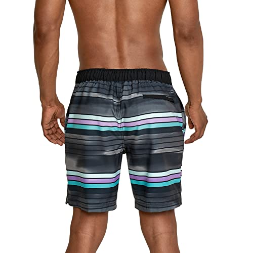 Speedo Men's Swim Trunk Knee Length Boardshort Bondi Striped4