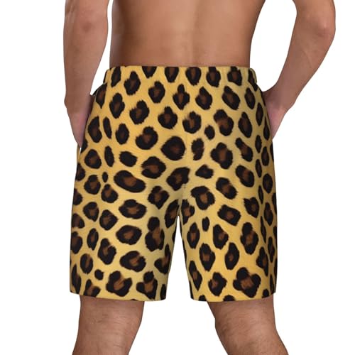 Leopard Pattern Print Men Stylish Functionality Swim Trunks Breathable Beach Shorts Surfing Gym Fishing4