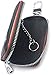 DEFTEN The Premium Leather Car Key Chain Coin Holder Zipper Case Remote Wallet Bag for Benz C200.E200.S500.GLS.GLC is Suitable for All Mercedes-Benz Models (Black)