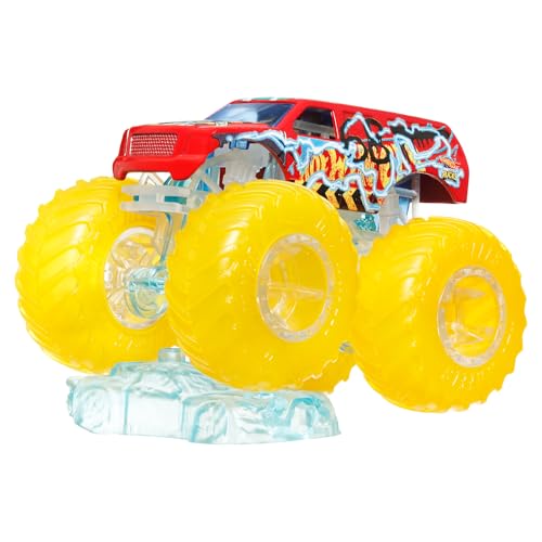 Carritos, Video On Demand Hot Wheels Monster Trucks Vehículo de Juguete Camión Sorpresa Energía de Demolición Escala 1:64 para niños de 3 años en adelante