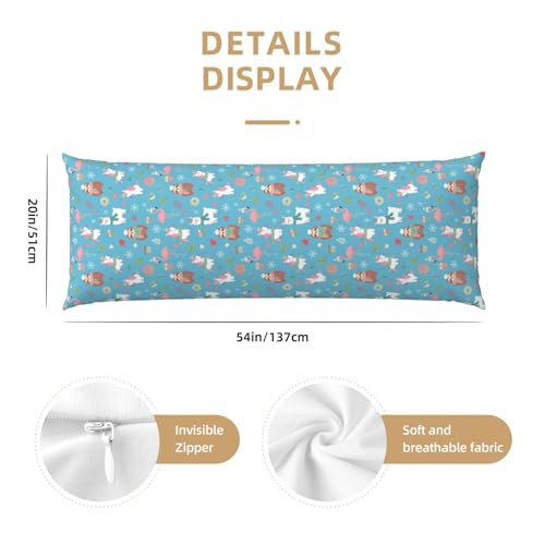 Taie d'Oreiller Longue 51x137 Fermeture Éclair Invisible Noël - 4