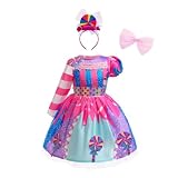 Dressy Daisy Toddler Girls Sweet Candy Birthday Party Fancy Dress Carnival Halloween Costume with Headband Size 4T to 5T, Pink