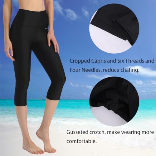 Ubestyle UPF 50+ High Waist Swim Leggings for Women Swim Capris Swim Pant Swim Tights Beach Pants Sun Protective4