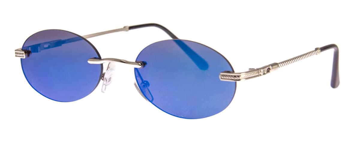 A.J. MorganOval Mirrored Rimless Sunglasses