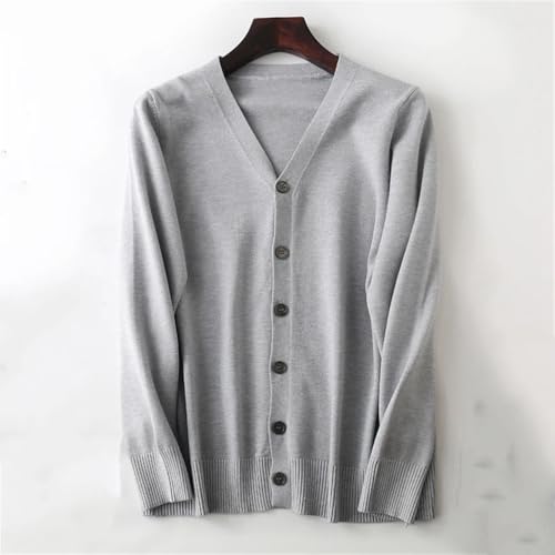 Men's V-Neck Knit Cardigan Sweater Casual Loose Solid Long Sleeve Cardigans3