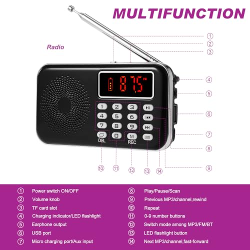 Image of Dunzy 11 Pcs Ghost Hunting Equipment Kit Include Ghost Radio, Electromagnetic Paranormal Radiation Detector, EVP Recorder, UV Flashlight 2 LED Light up Cat Balls Etc(Emf Meter)