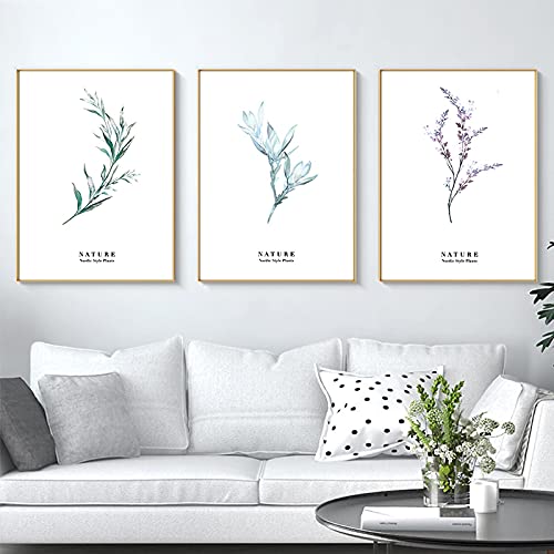 Mur Art Imprimer Image Minimaliste Toile Scandinave Bleue 60x90 Set de 3