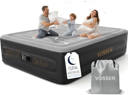 Air Mattress Queen with Built in Pump,18'' Inflatable Mattress 2 ...