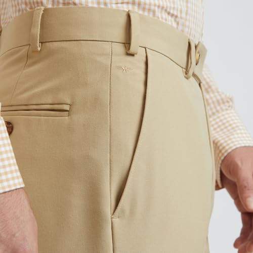 Image of Park Avenue Men's Regular Fit Mid Rise Solid Pattern Poly Viscose Blend Flat Front Formal Trouser