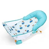 Disney Baby Findet Nemo Baby Badewannensitz von Bright Starts, Klappbarer 2-Positionen Baby Badesitz, verstellbare Stütze für Waschbecken oder Badewanne, Alter 0–6 Monate bis zu 9 kg