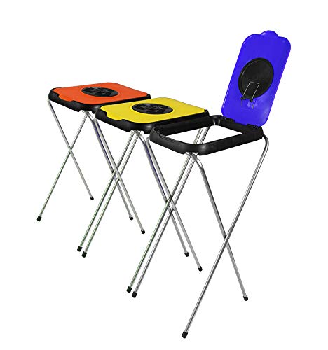 BigDean 3X Müllsackständer SwingFix GELB ORANGE BLAU 120L Blauer Gelber Sack Einer Mülleimer Müllbeutelständer Müllsackhalter 120L - Image 4