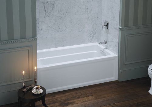 image for KOHLER K-1123-RA-0 Archer 5-Foot Bath with Comfort Depth Design, Integ