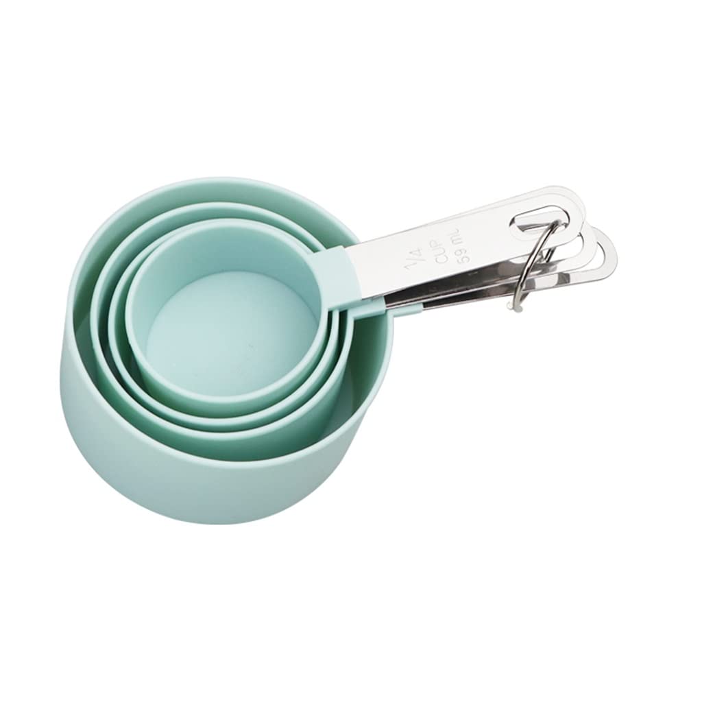 Strumento di misurazione della tazza del cucchiaio multiuso da 4 pezzi Accessori per la cottura in PP Manico in acciaio inossidabile Gadget da cucina (Colore : A, Dimensioni : Come mostra l'