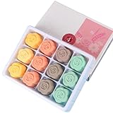 Fußbadebomben, 12 Stück/Set, natürliche Fußbadesalze mit 4 Lavendel-Jasmin-Rosen-Kamille-Aroma...