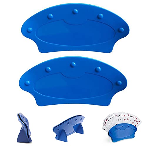 Roysmart 2 Pcs Support de Jeu de Cartes, Titulaire De Cartes à Jouer Porte-Cartes à Jouer Plastique Support Cartes À Jouer pour Enfants, Adultes, Personnes âgées