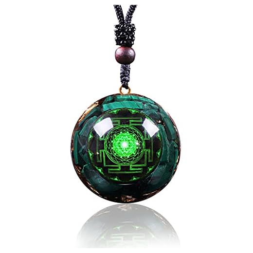 Orgonite Malachite Green Crystal Pendant