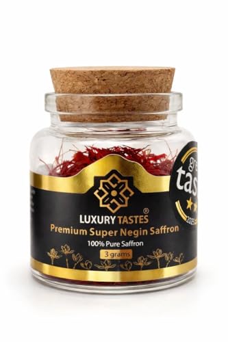 Award-Winning Super Negin Saffron Threads (3g) Michelin Trained Chefs Choice 2-Star Great Taste Award Pure Grade A+ Professional Spice for Family Cooking Risotto & Paella (Premium Glass Jar)